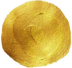 Gold Metallic Circle Brushtroke	